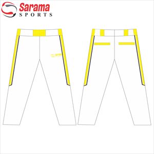 Baseball Pants Custom Team Uniform Best Quality <b>3</b>/<b>4</b> <b>Length</b> Plus Size Printed Baseball Wear Pant for Adults Company Design 100% - Product Image 3