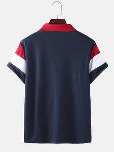 Colección exclusiva para hombre de manga corta a rayas en el pecho para Polo Varios colores Tejido de punto Precio al por mayor Uso diario - Product Image 3