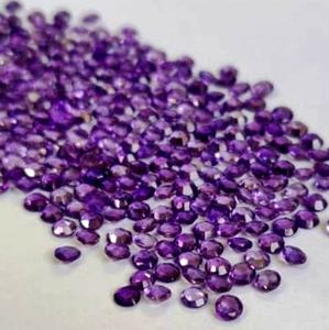 Vente en gros d'Améthyste naturelle de bonne qualité à facettes Cabochon de pierres précieuses en vrac taillé en rose pour la fabrication de bijoux de haute qualité par carat - Product Image 4