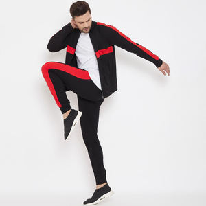 Chaqueta de poliéster con cremallera para deporte al aire libre, traje de pista de poliéster ajustado para hombre, chándal para correr con diseño propio, 100% - Product Image 2