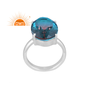 Gran Venta de plata de ley fina Natural Bio Alexanderite Doublet Cuarzo Piedra preciosa Anillo apilable Fabricante de joyas - Product Image 1