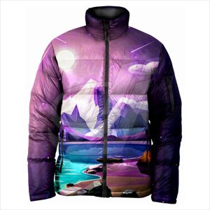 Chaqueta Bomber de sublimación para hombre y mujer, acolchada, con burbujas, con correa - Product Image 3