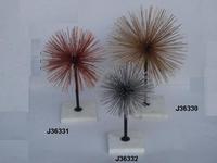 Sculpture Starburst en fer de haute qualité avec support en aluminium décor de vitrine en marbre trois couleurs pour la Sculpture de Table à la maison
