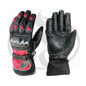 Gants de motard en cuir, Logo personnalisé, pour course de moto, - Product Image 3