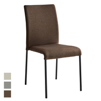 Chaise de salle à manger empilable de style nordique, design moderne européen, en tissu et métal, pour la maison et le bureau, à prix abordable