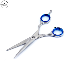 Ciseaux de coiffure professionnels en acier inoxydable avec manche bleu, ciseaux de coupe de cheveux, outils de barbier manuels - Product Image 3