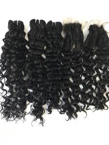 Super venta en la parte superior vietnamita Real extensión del pelo Remy humano doble dibujado sin procesar pelo virgen tejido rizado - Product Image 6