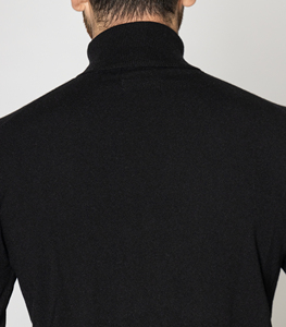 Bán Buôn Mens Quần Áo Tay Đan Sợi Cashmere Áo Len Nam Dài Tay Màu Đen Cao Cổ - Product Image 6