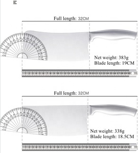 Juego de Cuchillos de Carnicero <span class=keywords><strong>Chaku</strong></span>, Juego de Cuchillos Japoneses de Acero Inoxidable para Cocina con Bloque, Nakiri para Vegetales - Product Image 4