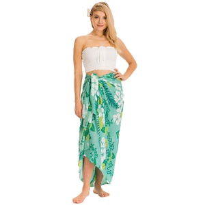 Fashion <strong>Women</strong> Tropical Floral Sarong Lightweight Beach Cover up <strong>Resort</strong> Beach <strong>Wear</strong> Wrap Shawl Background Colors - Product Image 2