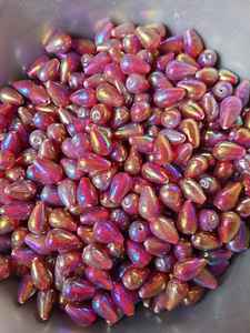 Venta al por mayor en forma de lágrima color azul cielo hecho a mano cuentas de vidrio soplado hecho a mano de forma única - Product Image 2