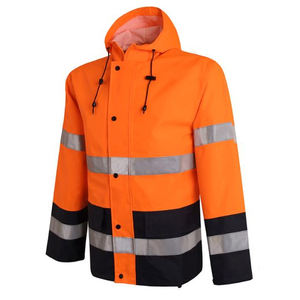 High Visibility Mesh <b>Long</b> <b>Sleeves</b> Reflective Led Safety Jacket with Zipper and Pockets - Product Image 6