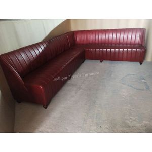 Gian Hàng Nhà Hàng Nhà Hàng Cổ Điển Hình Chữ L Banquette Chỗ Ngồi Bán Bộ Sofa Da <span class=keywords><strong>PU</strong></span> Giá Rẻ - Product Image 2
