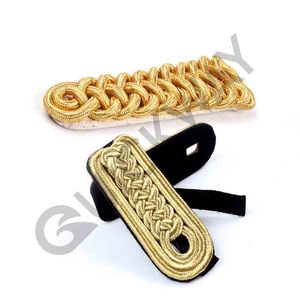 Correas de hombro cómodas charreteras de color dorado personalizadas para uniformes con espalda negra Popular para muchos usos - Product Image 2