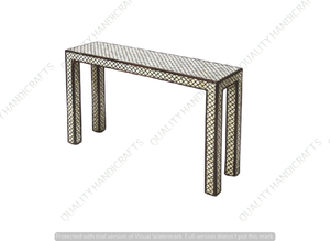 Belle Incrustation D'os En Bois Moderne Antique 3 Tiroirs Console Table Meubles Entrée Décor Salon par Qualité Artisanat - Product Image 2