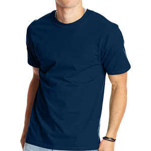 Ropa deportiva con logotipo personalizado para hombre y mujer, Camiseta básica negra de algodón, venta al por mayor - Product Image 5