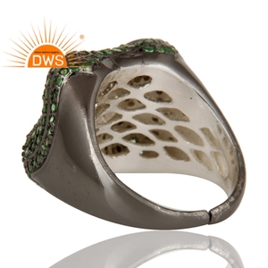 Anillo de Plata 925 con Esmeralda Verde Engastada Estilo Victoriano, Anillos de Diseño, Proveedor de Joyería - Product Image 4