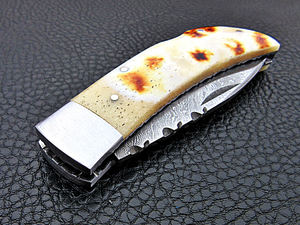 Couteau tactique de survie en plein air OEM personnalisable manche en os de chameau lame en acier pliante de haute qualité pour la chasse Camping pour le bricolage - Product Image 6