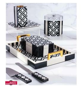 Caja de bandeja para quemador Bakhoor con incrustaciones de madreperla de alta calidad, incrustaciones de concha de fregona, soporte de incienso árabe Bakhoor Mubkhara DE LA India - Product Image 1