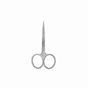 Tijeras para cutículas de acero de alto carbono con diseño curvo profesional, cuchillas finas extra afiladas, tijeras de belleza para manicura rusa, acero inoxidable - Product Image 1