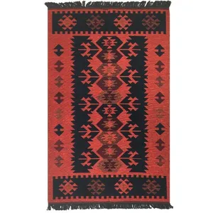 터키 카펫 전통적인 Kilim 깔개 패턴 정통 Boho 소박한 바닥 카펫