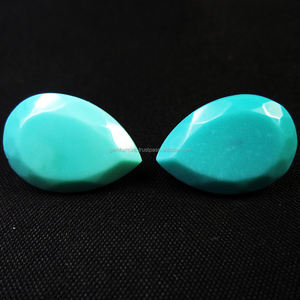 Prix de gros bleu turquoise coussin ovale rond forme mixte cabochon à facettes coupe pierre turquoise naturelle de l'Arizona - Product Image 4