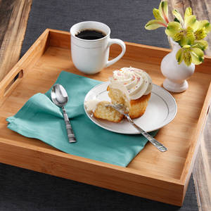 Handmade Bamboo <b>Tray</b> Natural Wooden Style Home Accessories <b>Large</b> Bamboo <b>Tray</b> for Coffee Tea Food and Snack Serving - Product Image 6
