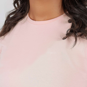 ขายส่งผู้หญิงผ้าฝ้าย100% ธรรมดาบางพอดีเสื้อยืดที่มีโลโก้ที่กำหนดเอง - Product Image 3