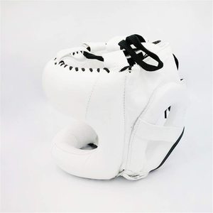 Protector de cabeza de cuero para boxeo para niños y adultos, casco de protección para la cabeza de boxeo, muay thai, precio al por mayor de fábrica - Product Image 2