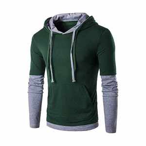 เสื้อฮู้ดแขนยาวมีฮู้ดสำหรับผู้ชาย,เสื้อแนวสตรีทสีพื้นทรงหลวมเสื้อลำลองแฟชั่นฤดูใบไม้ร่วงฤดูหนาว - Product Image 3