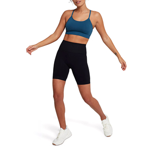 Offre Spéciale dernière mode solide noir coton tricoté vêtements de fitness respirant femmes Shorts - Product Image 5