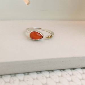 Joyería fina de Plata de Ley 925 para mujer, anillos de flores de boda cornalina, joyería de fiesta para mujer - Product Image 4