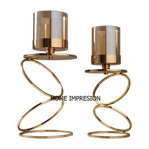 Acrylic Metal <b>Lantern</b> Shape Candle Holder Luxury Acrylic Candle Holder - Product Image 3