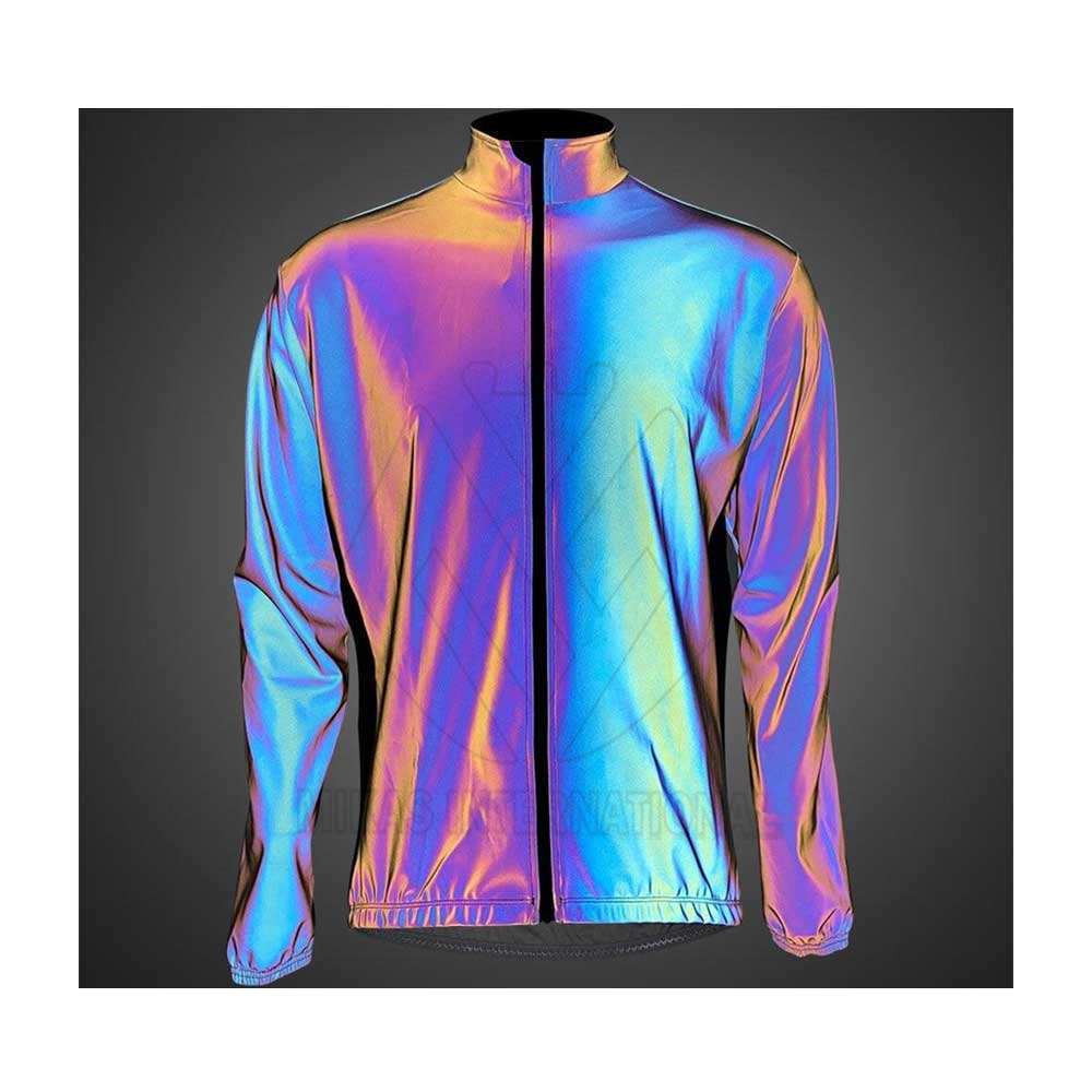 男士设计风衣彩虹反光连帽衫 - buy buy rainbow reflective jacket