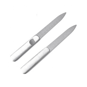 Outil de manucure et de pédicure en acier inoxydable, lime à ongles, soins personnels, vente en gros, - Product Image 1
