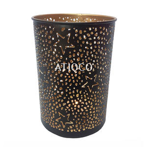 Candelabros votivos de hierro de árbol de oro negro de alta calidad Pilar de cobre decorativo de Año Nuevo | Aspecto moderno | Diseño atemporal - Product Image 4