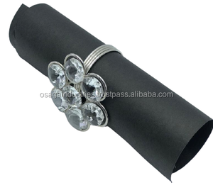 ที่วางผ้าเช็ดปากบนโต๊ะแบบห่วงลวดโลหะ,อุปกรณ์ตกแต่งโต๊ะอาหารแบบห่วงรัดผ้าเช็ดปาก - Product Image 1