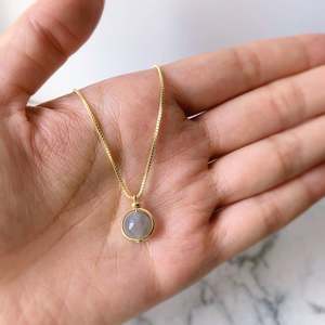 Collier en argent sterling 92.5 avec labradorite de feu véritable 18 \ "Chaîne à maillons de style religieux tendance - Product Image 3