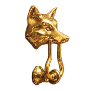 Timbre de Puerta de Alta Calidad con Diseño de Cara de Zorro, Timbre de Puerta de Latón Metálico para Decoración de Puertas de Hogar y Hotel - Product Image 1