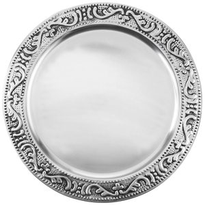 Placa de carga redonda de buena calidad, cargador de Metal y plato de servicio, nuevo diseño, precio al por mayor - Product Image 3