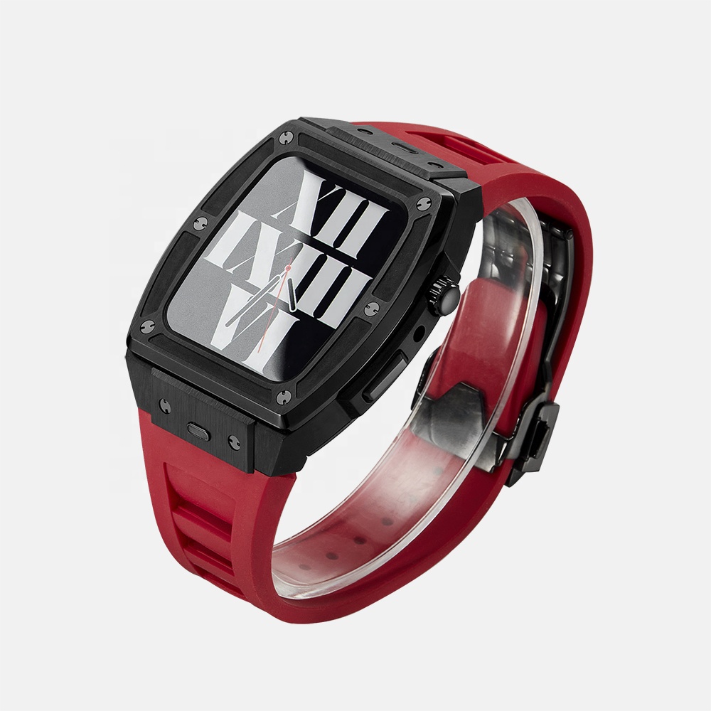 Caja negra correa de caucho rojo