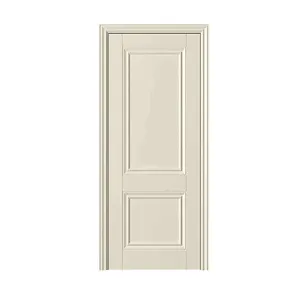 Blanc peint porte intérieure en bois de conception de porte principale de maison