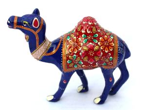Statue de chameau de Dubaï en métal, artisanat Nirmala, vente chaude, souvenir multicolore fait main au Rajasthan pour la décoration intérieure - Product Image 4