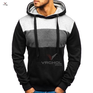 Unisex เสื้อกันหนาวกีฬากำหนดเองมีฮู้ดของผู้ชายมีลายปักสีทึบวิธีการถักกันหด - Product Image 2