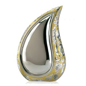 โกศโลหะอลูมิเนียมสำหรับผู้ใหญ่,โกศสำหรับขี้เถ้าในราคาต่ำเงินโบราณสำเร็จรูปออกแบบการฉีกขาดสำหรับผู้ใหญ่ - Product Image 6