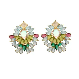Gemstone Multi Earrings Fashionable Stone Birthday Gifts For Her Earrings