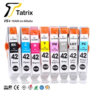 Tatrix CLI 42 CLI42 CLI-42 Premium uyumlu renkli mürekkep püskürtmeli mürekkep Canon için kartuş PIXMA Pro 100 100S yazıcı