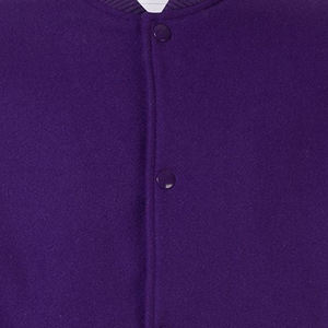 Chaqueta de bombardero de invierno de talla grande para hombre, diseño universitario transpirable, cuerpo de lana, Béisbol liso, brazos de cuero, técnicas lavadas - Product Image 6