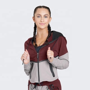 New PIHA SPORTS Womens Winter Windproof Polyester/Cotton Casual Crop Top <b>Pullover</b> Hooded Sweatshirt <b>Jumper</b> Hoodie - Product Image 4