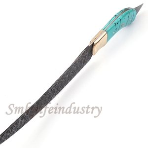 Custom Hand Forged Damascus Fillet knife With leather Sheath cover (smk1638) - Product Image 3